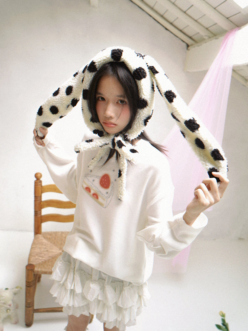 daytoday everyday institute - Girly Strawberry Cake Long Sleeve Tee Cute sweatshirt daytoday everyday institute