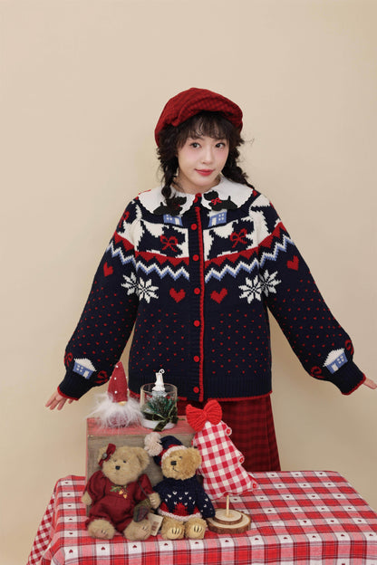 SemenCoicis - Kawaii Fair Isle Dog Knit Sweater sweater SemenCoicis
