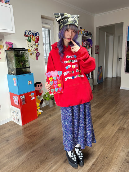 bunnybunnygun - Harajuku Red Fleece Hoodie hoodie bunnybunnygun