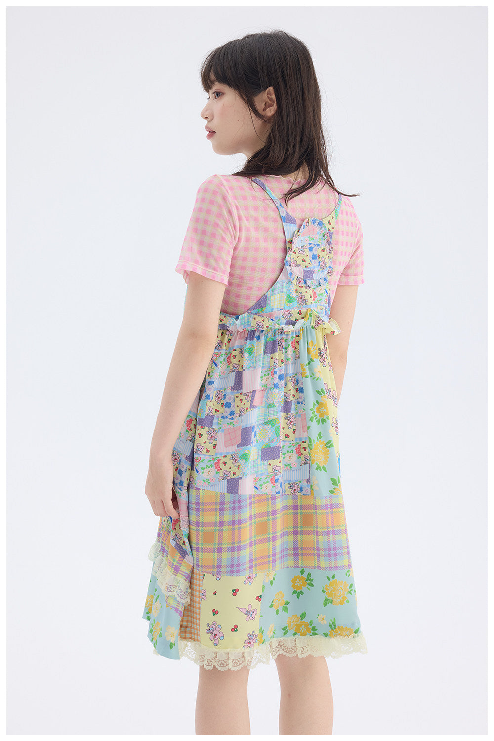tntntutu - Patchwork Floral Star Lace Dress | Kawaii Harajuku Vintage Summer Dress dress tntntutu