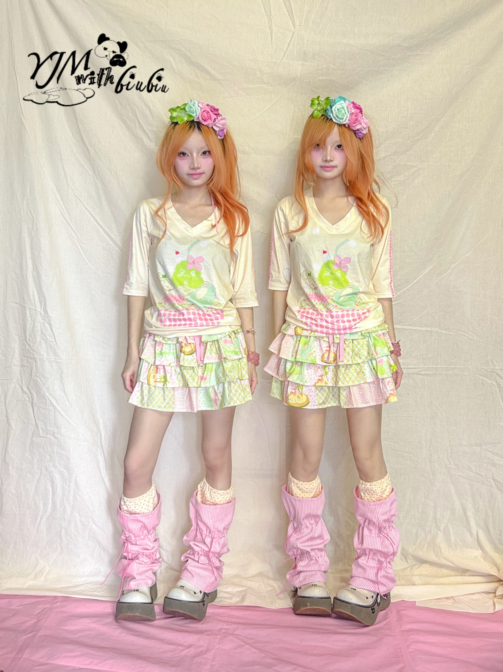 YJM with biubiu - Decora Kei Ruffle Cake Skirt skirt YJM with biubiu