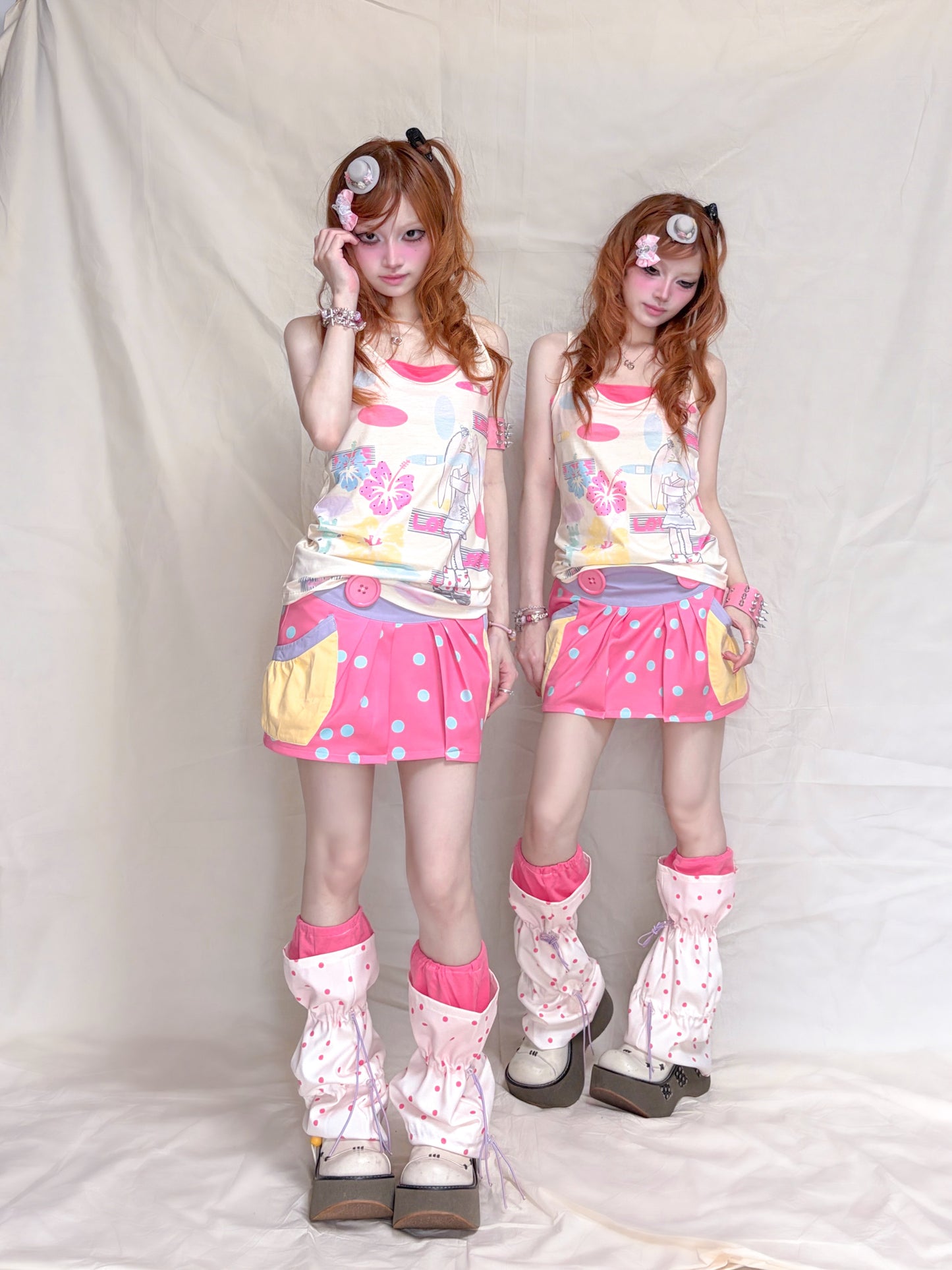 YJM with biubiu - Vintage LOVE Layered Tank Top camisole YJM with biubiu