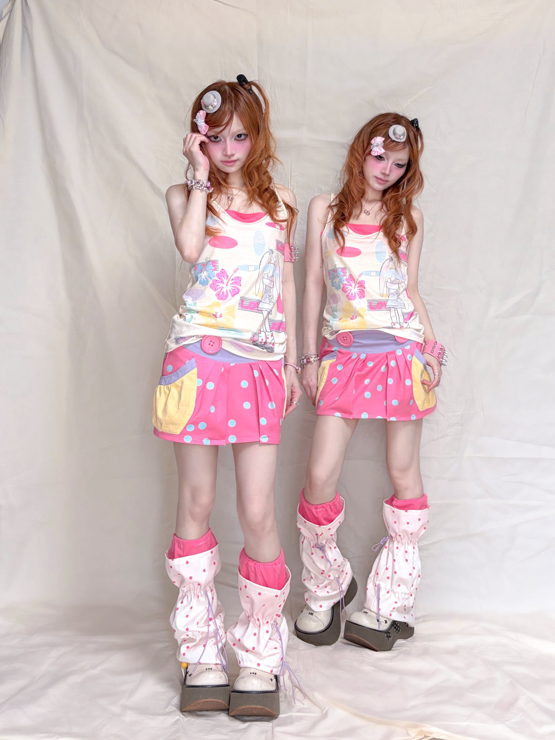 YJM with biubiu - Vintage LOVE Layered Tank Top camisole YJM with biubiu