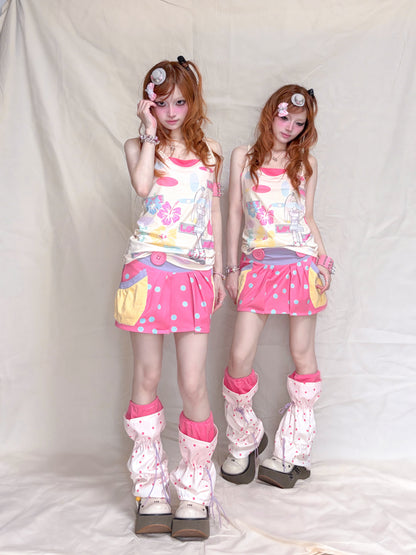 YJM with biubiu - Vintage LOVE Layered Tank Top camisole YJM with biubiu