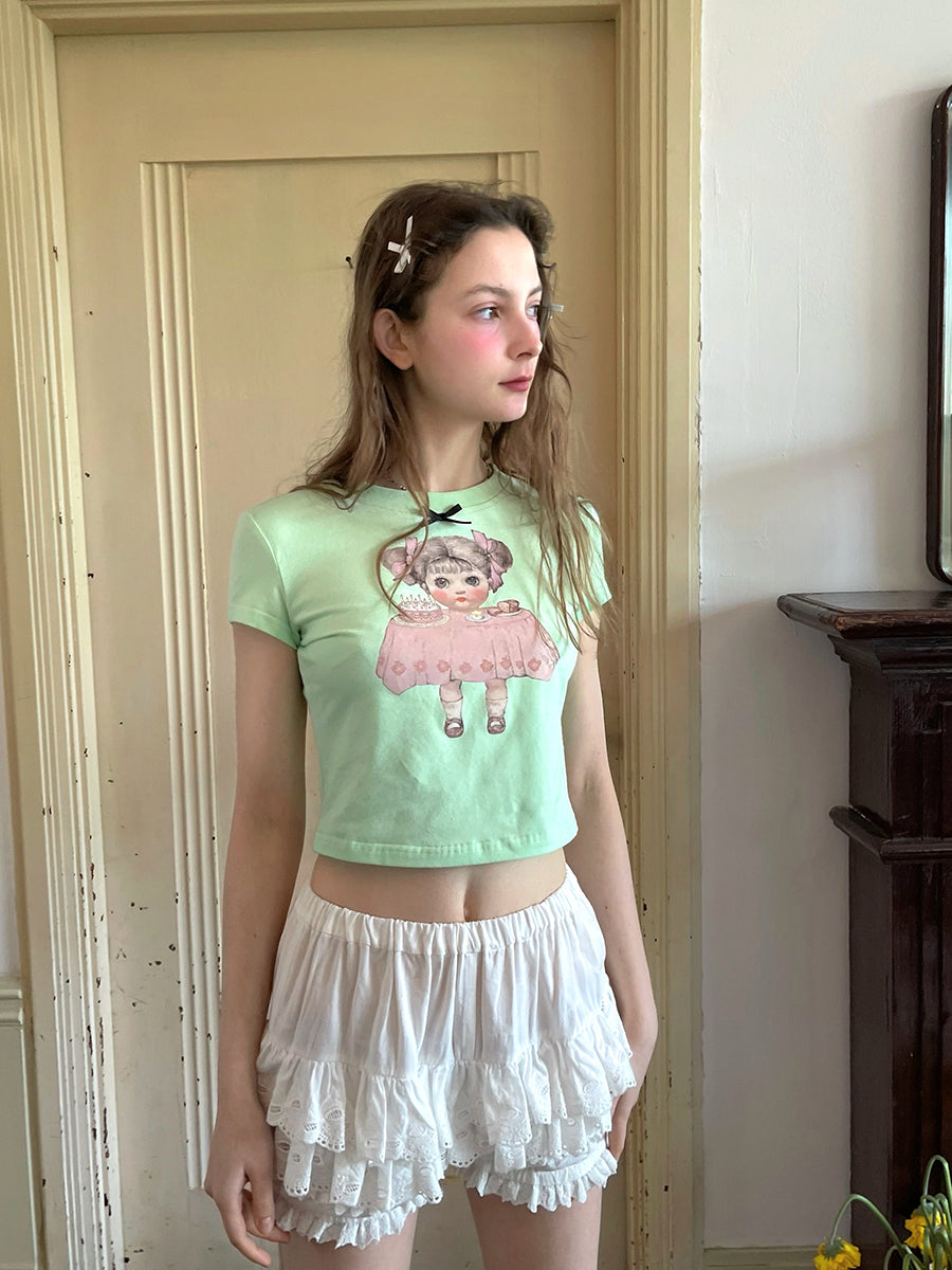 Daytoday Everyday Institute - Girly Kawaii Doll Tee Angel Tears tshirt daytoday everyday institute