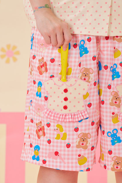 NIKKOU - Cotton Loose Bermuda Shorts shorts Nikkou home