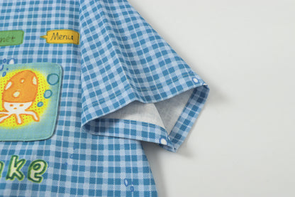 BlackBerry – Blue Plaid Cotton Shirt shirt BlackBerry