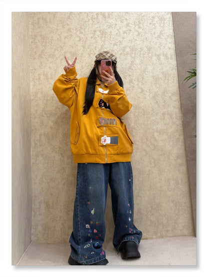 BIBULU - Kidcore Cat Paw Embroidered Jacket jacket BIBULU