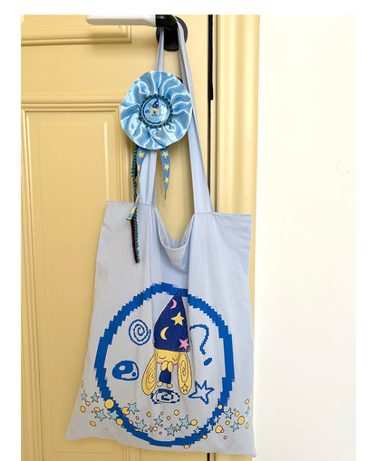 UnsocialNight - Taichi Dog Printed Canvas Bag bag UnsocialNight Blue