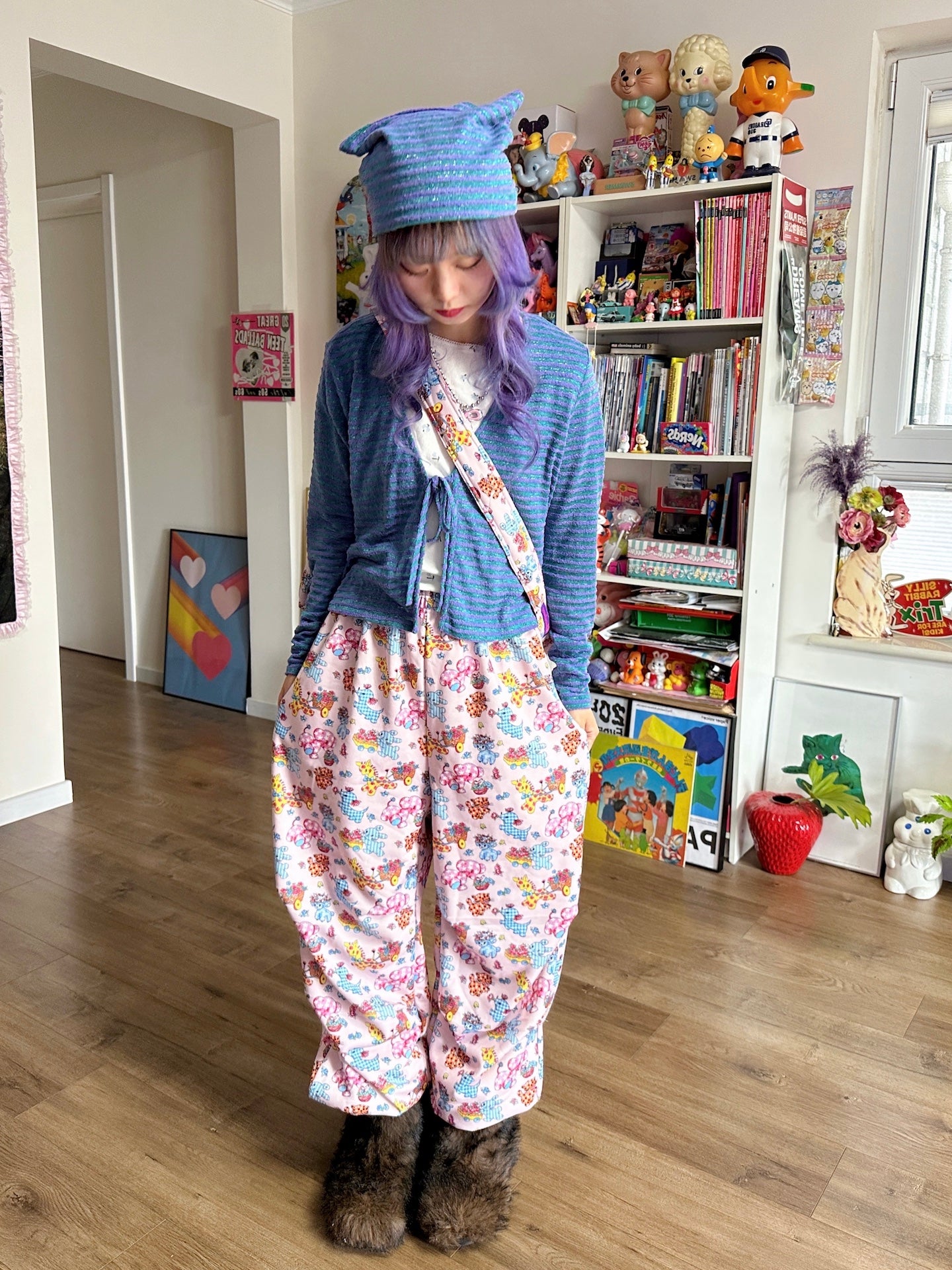 BunnyBunnyGun - Kawaii Loose Tie-Up Top with Hat cardigan bunnybunnygun