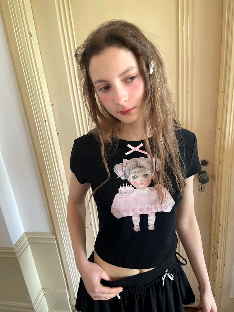 Daytoday Everyday Institute - Girly Kawaii Doll Tee Angel Tears tshirt daytoday everyday institute