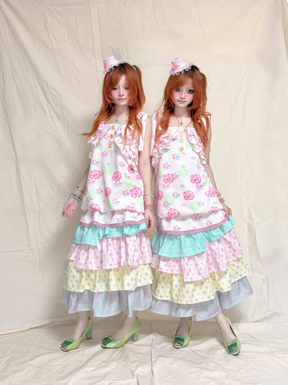 YJM with biubiu - Vintage Floral Lace Dress dress YJM with biubiu