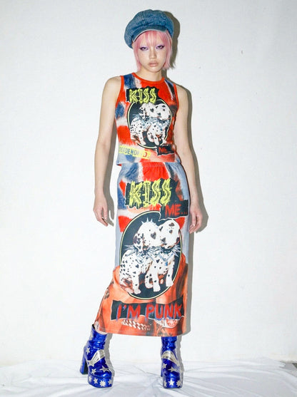 DeadEndKids - Cute Graphic A-Line Skirt skirt DeadEndKids