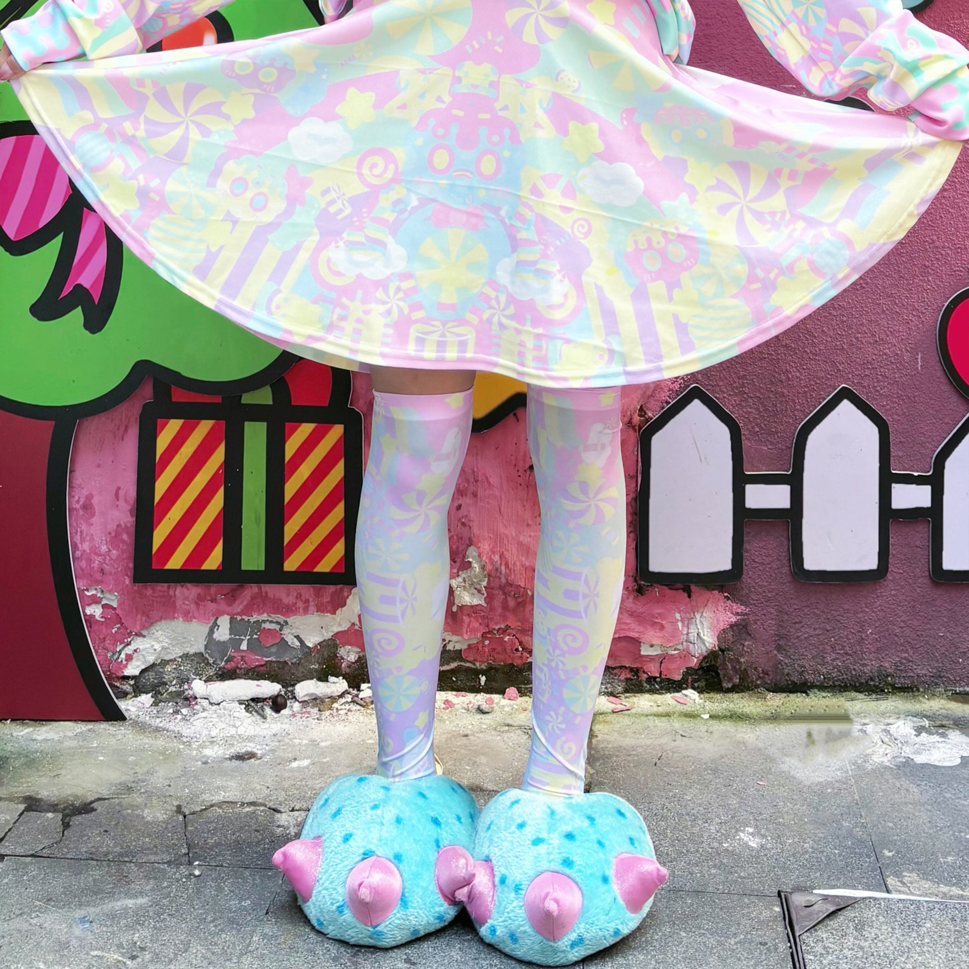 Rainbow Universe RUX - Pastel Macaron Decora Kei Skirt Set set Rainbow Universe RUX