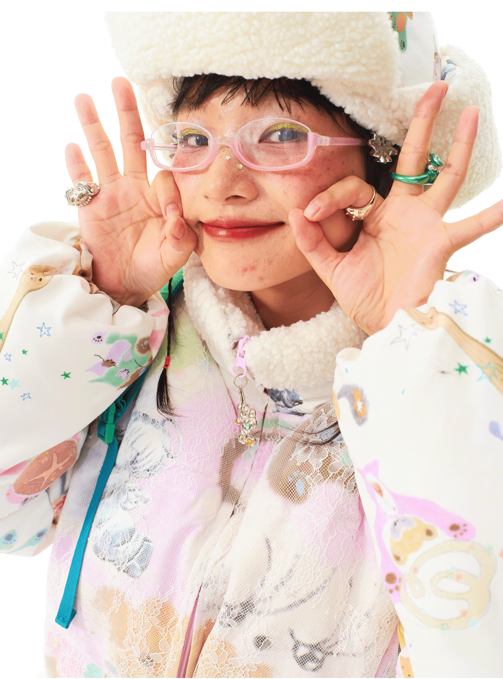 sillysis - Cute Illustrated Down Jacket jacket sillysis