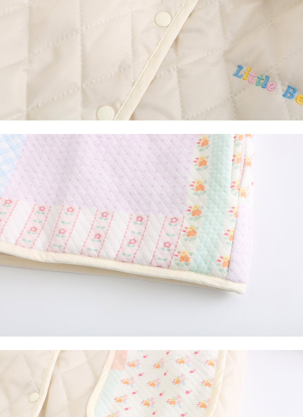 Little Berry - Kawaii Reversible Floral Padded Jacket coat Little Berry