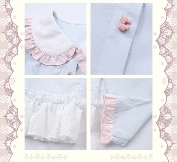 Sinsingirl - Kawaii Bunny Academy Shirt & Mini Skirt Set set sinsingirl