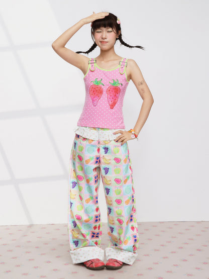 FRUITS - Strawberry Dot Strap Vest camisole Fruits