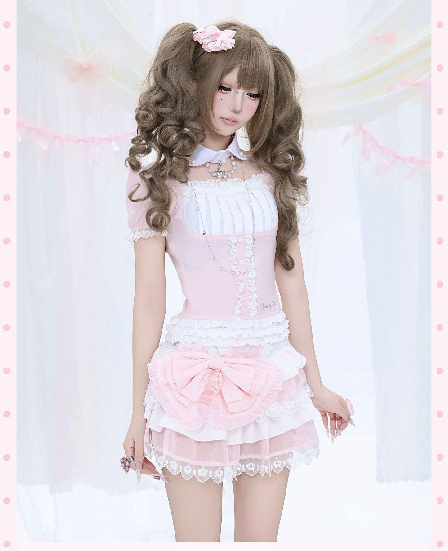 BunnyBite - Hime Gyaru Lace Open-Back Top