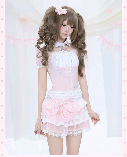 BunnyBite - Hime Gyaru Lace Open-Back Top
