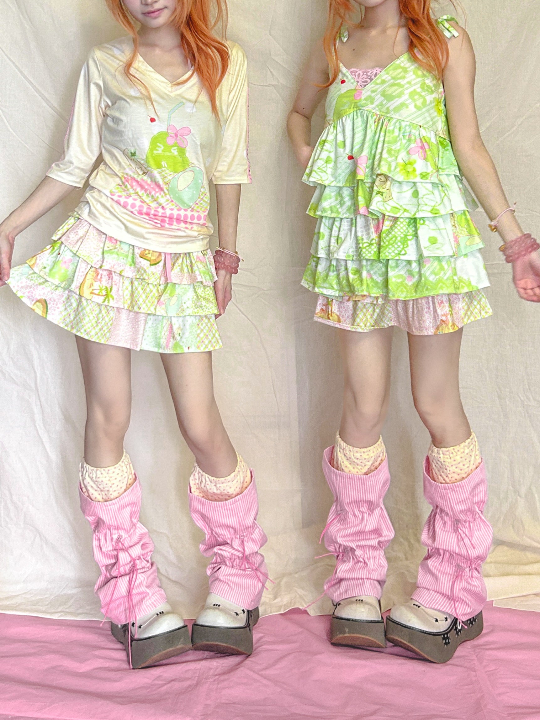 YJM with biubiu - Decora Kei Ruffle Cake Skirt skirt YJM with biubiu