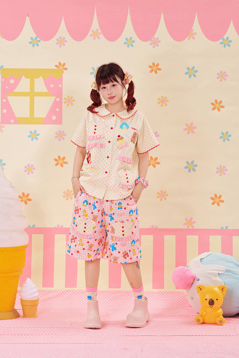 NIKKOU - Cotton Loose Bermuda Shorts shorts Nikkou home