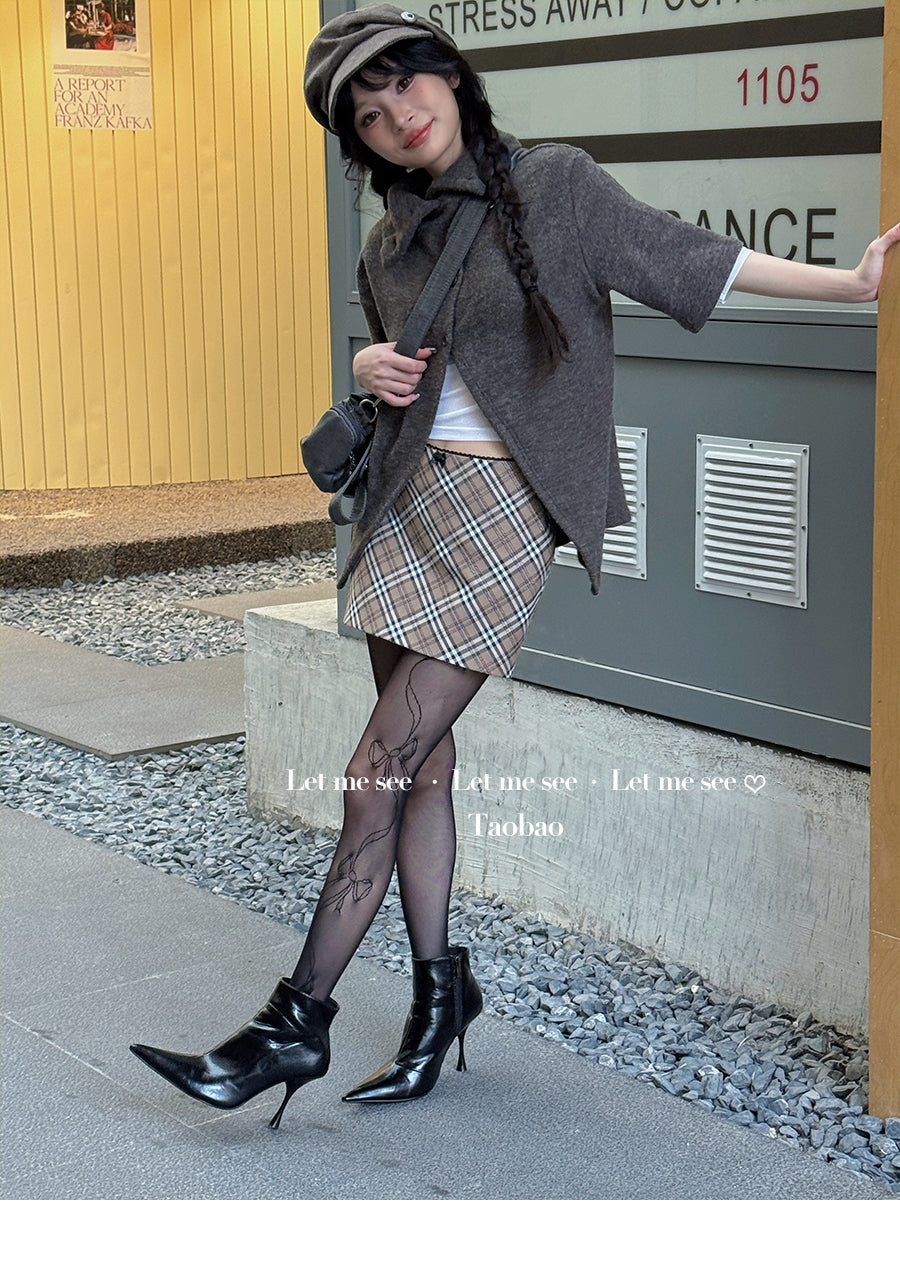 LET ME SEE - Y2K Bow Lace Tights Subculture Mesh Pantyhose tights let me see