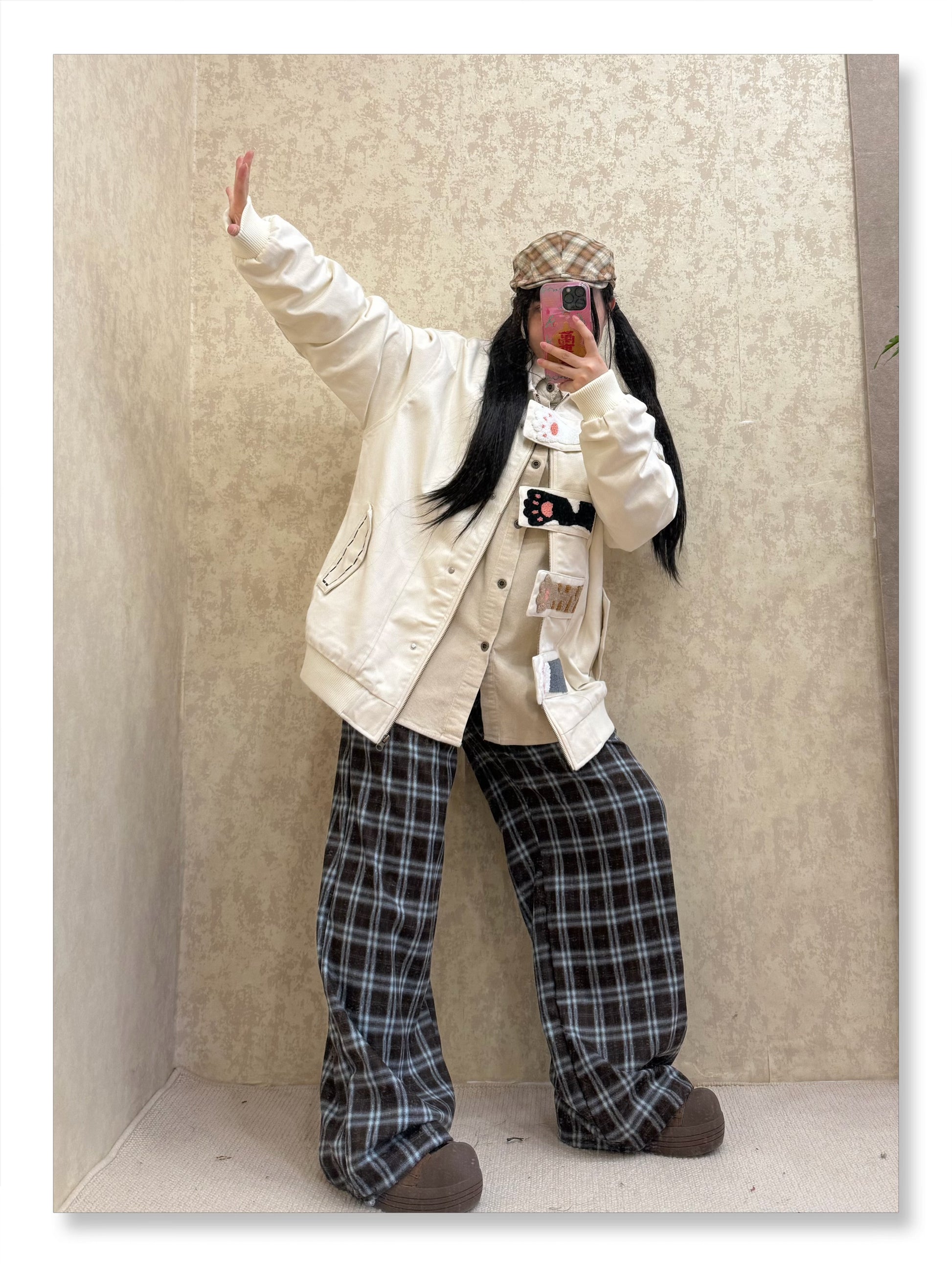 BIBULU - Kidcore Cat Paw Embroidered Jacket jacket BIBULU