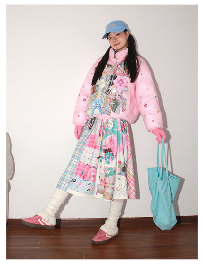 NeogoMade - Kawaii Retro Plaid Reversible Skirt skirt NeogoMade