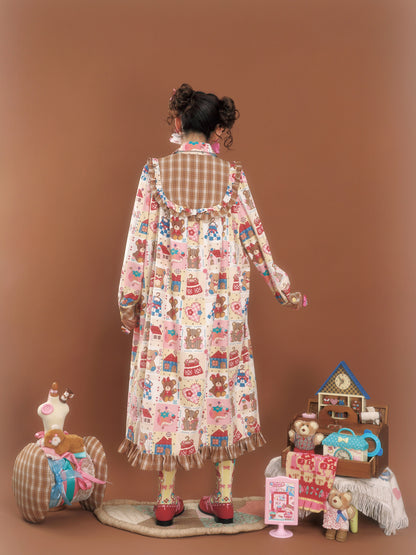 LutraJump - Decora Retro Brown Corduroy Dress dress Lutra Jump