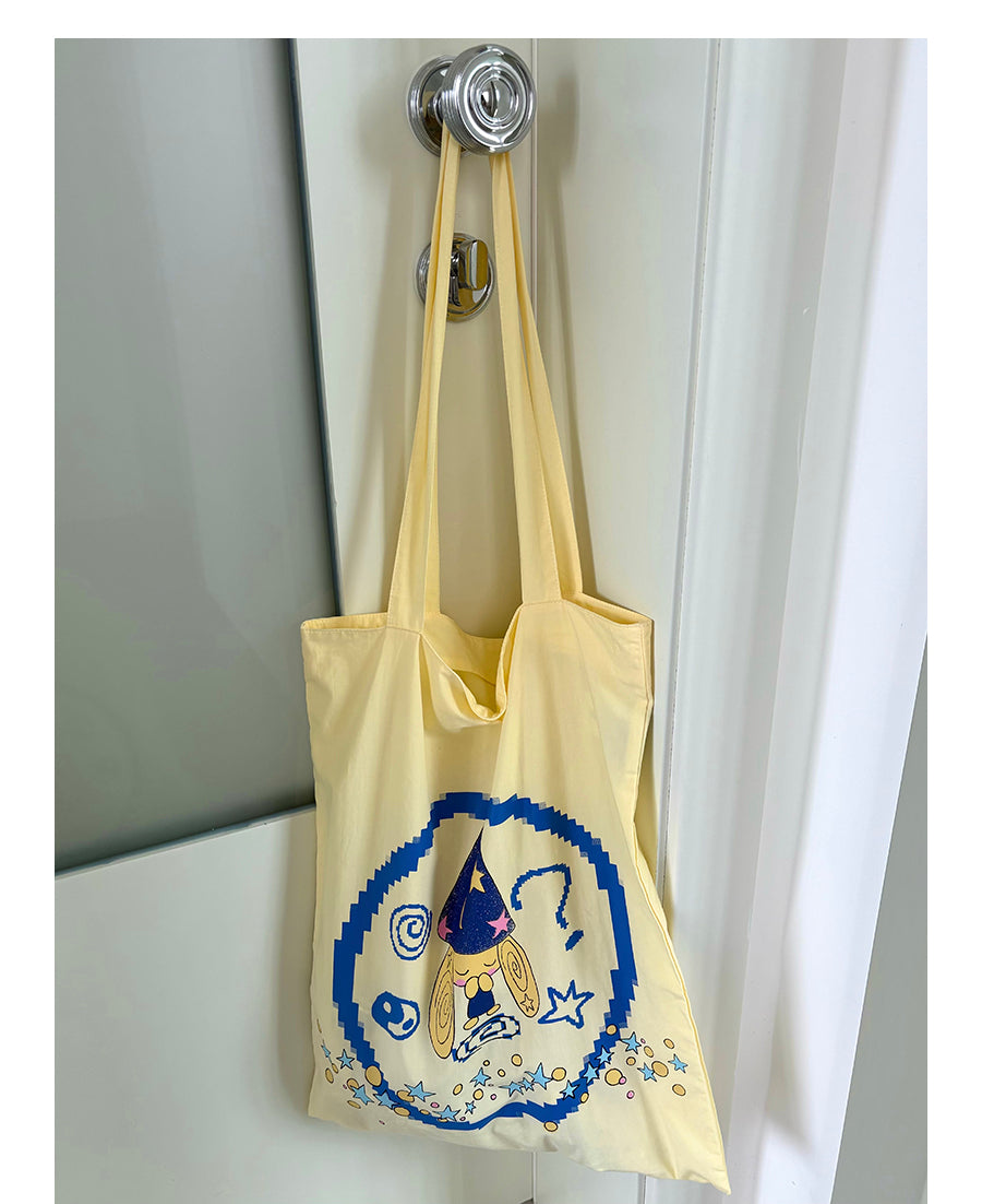 UnsocialNight - Taichi Dog Printed Canvas Bag bag UnsocialNight Yellow