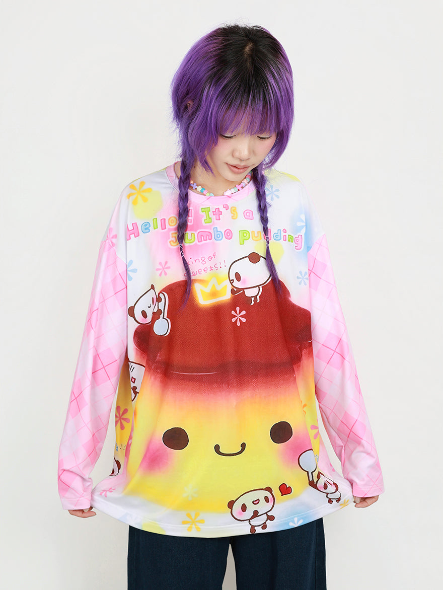 Nihon Kids - Kawaii Pudding Print Top shirt NIHON KIDS