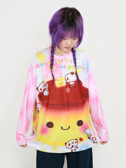 Nihon Kids - Kawaii Pudding Print Top shirt NIHON KIDS