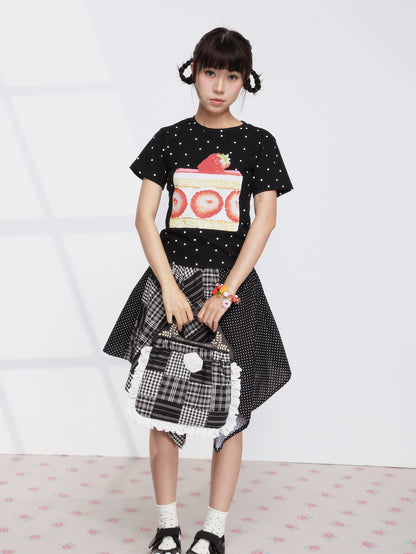 FRUITS - Plaid Patchwork Handbag bag Fruits