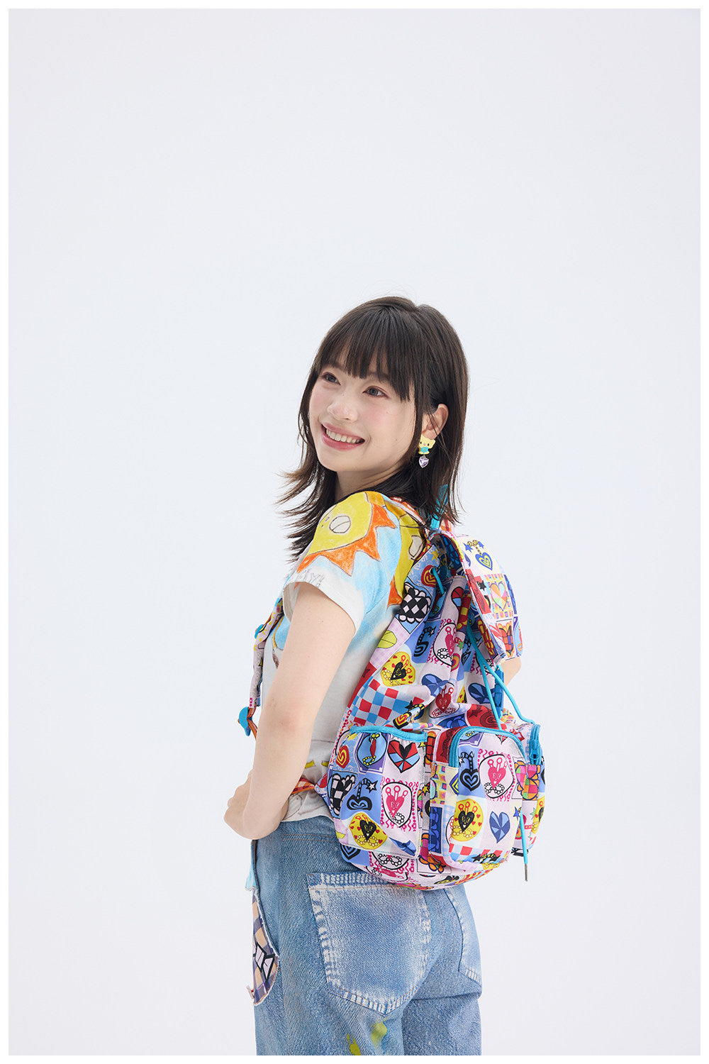 tntntutu - Decora Kei Colorful Heart Backpack backpack tntntutu