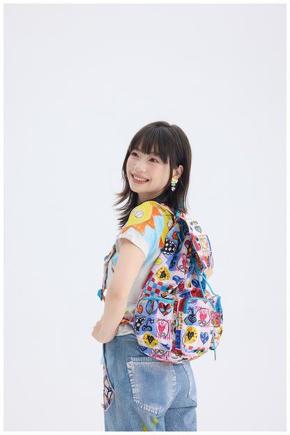 tntntutu - Decora Kei Colorful Heart Backpack backpack tntntutu