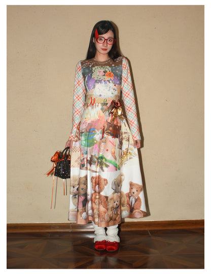 NeogoMade - Kawaii Y2K Dopamine Print Dress dress NeogoMade