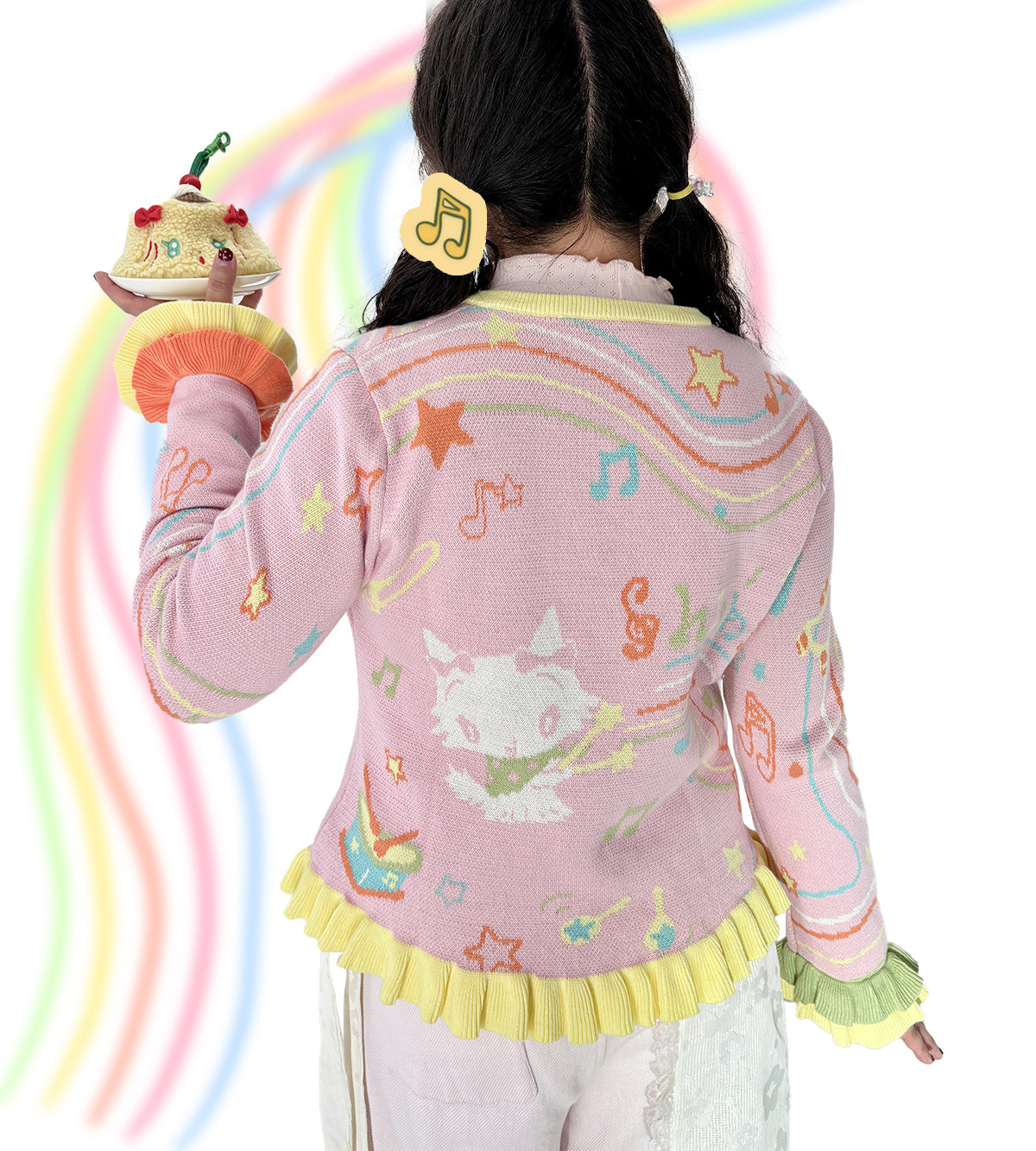 shishihshop – Kawaii Heart Knit Cardigan cardigan shishihshop