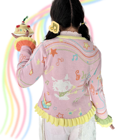 shishihshop – Kawaii Heart Knit Cardigan cardigan shishihshop