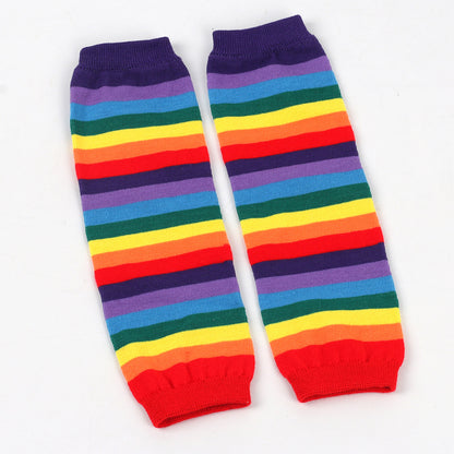 Decora Kei Rainbow Knit Arm Warmers Stretchy sleeves Land Decora