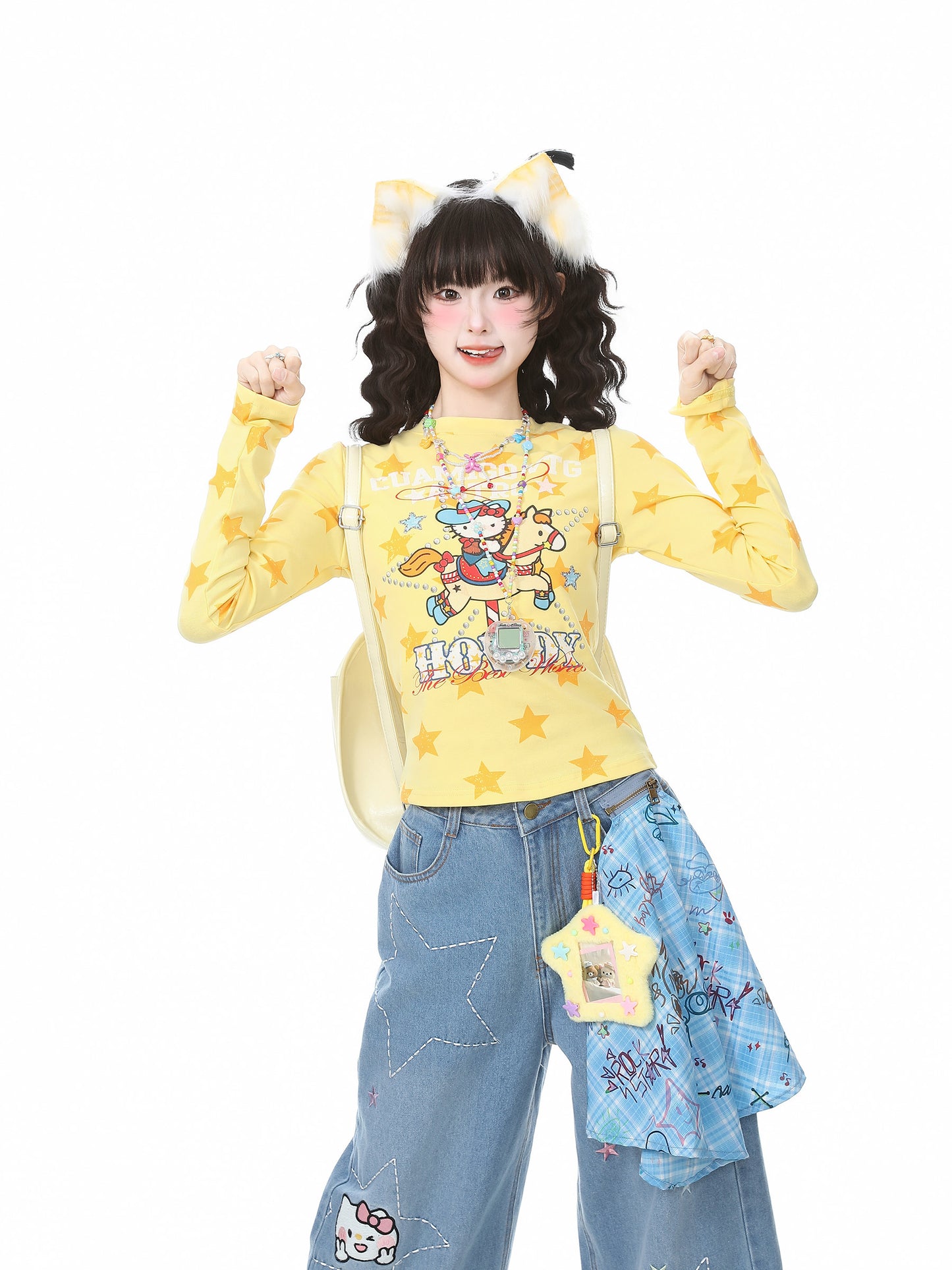Languid Park - Star Crop Long Sleeve Tee shirt Languid Park