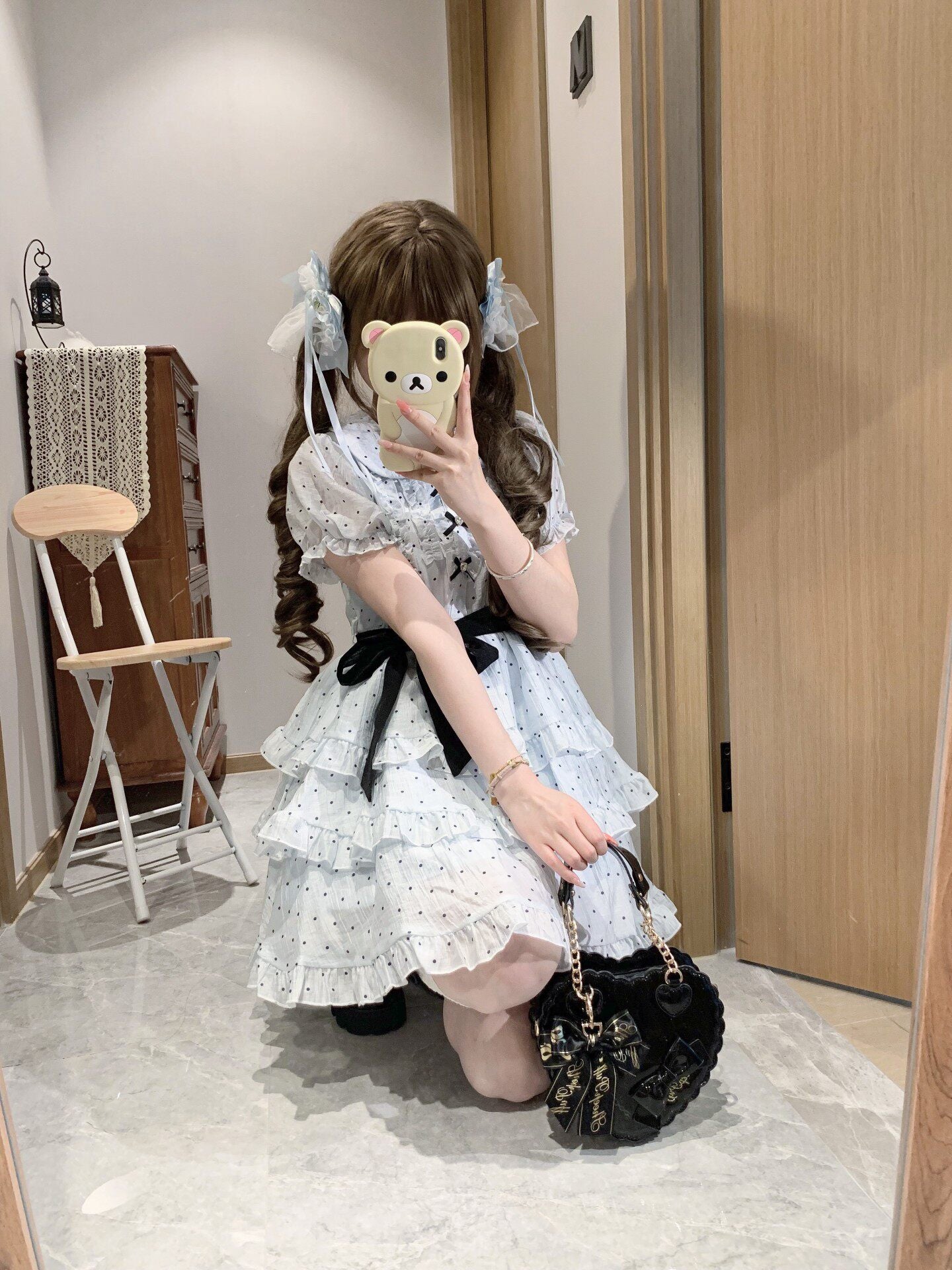 Blurred Bear - Polka Dot Princess Dress Land Decora