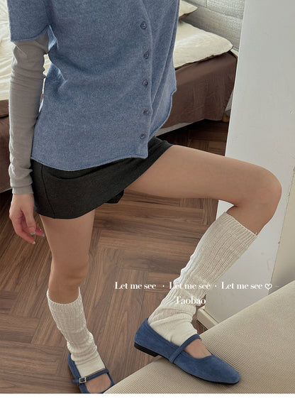 LET ME SEE 复古高级感舒适踩脚袜套 中筒堆堆袜显腿细百搭腿套 sock let me see