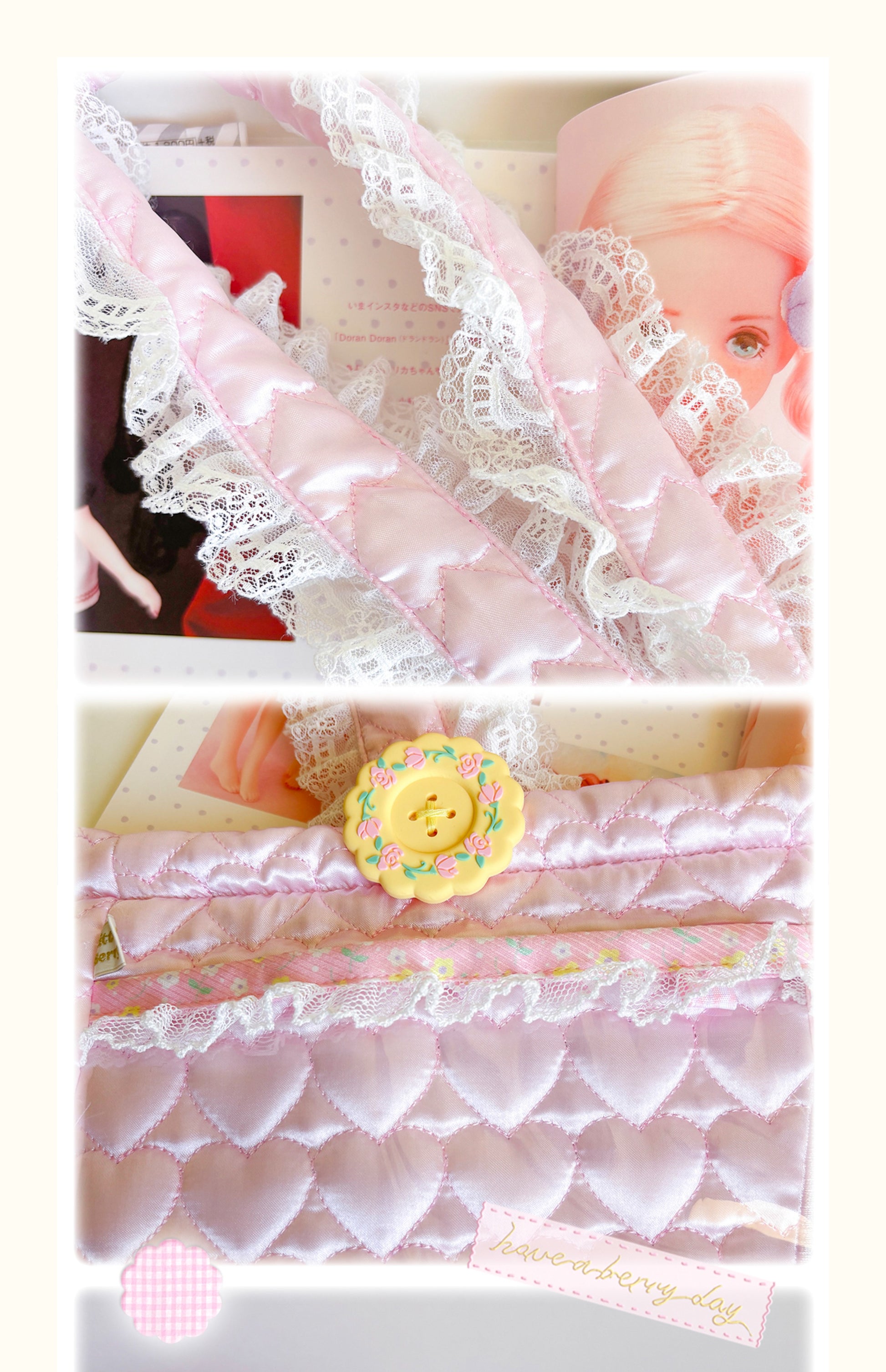 Little Berry - Kawaii Puffy Heart Sewing Girl Bag bag Little Berry