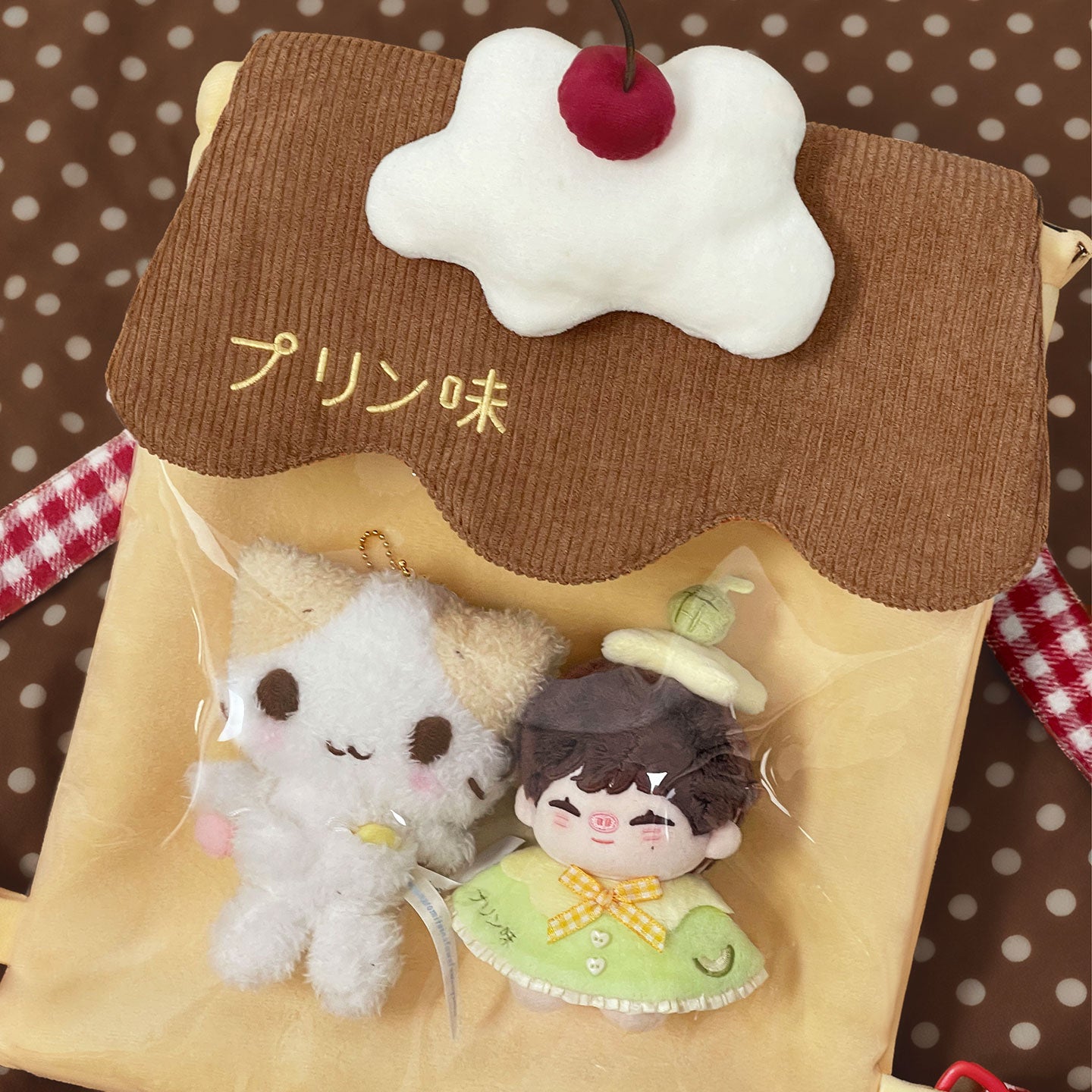 Marshmellow - Pudding Transparent Plush Backpack bag Marshmellow