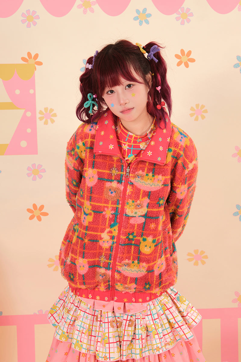 NIKKOU - Reversible Lamb Fleece Coat Kawaii coat Nikkou home S