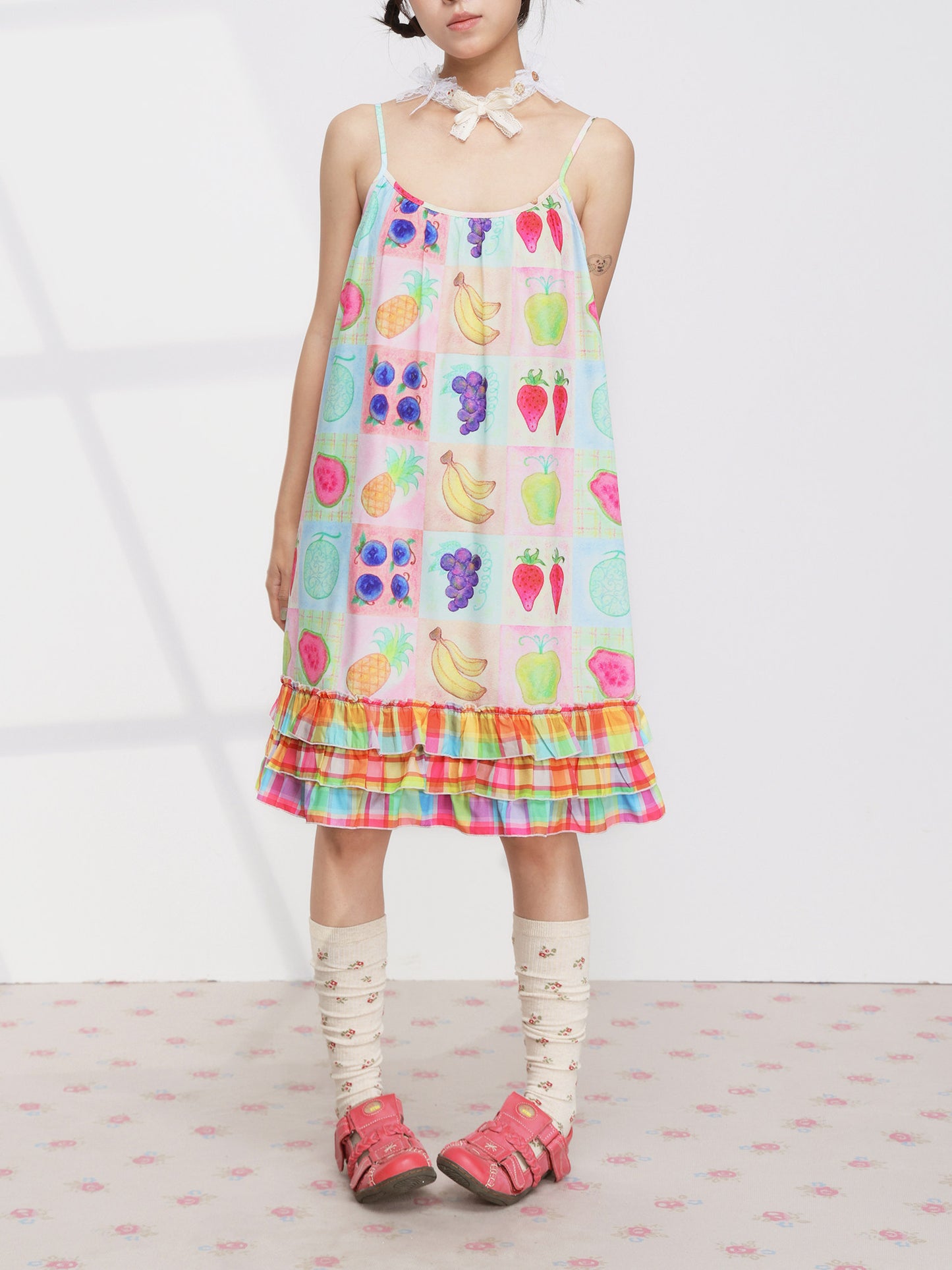 FRUITS - Fruit Ruffle Cami Dress dress Fruits