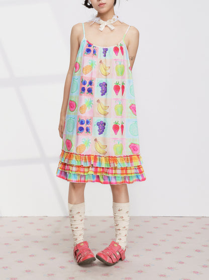 FRUITS - Fruit Ruffle Cami Dress dress Fruits