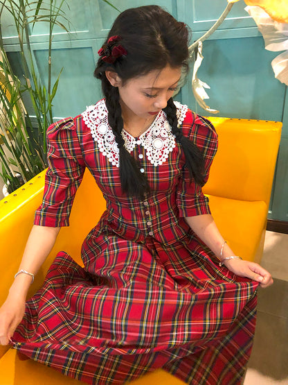 Nanjun Vintage – 90s Red Plaid Set set Nanjun Vintage