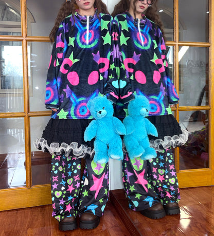 Leerroo - Y2K Kawaii Fleece Sweatshirt sweatshirt Leerroo